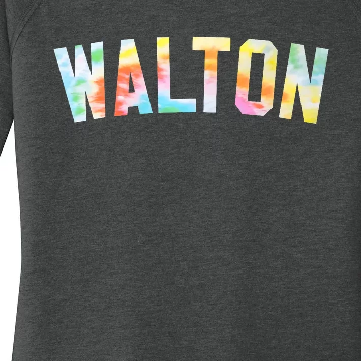 Walton Tie Dye Tees Honored Walton 2024 Tie Dye Warmups Women's Perfect Tri Tunic Long Sleeve Shirt