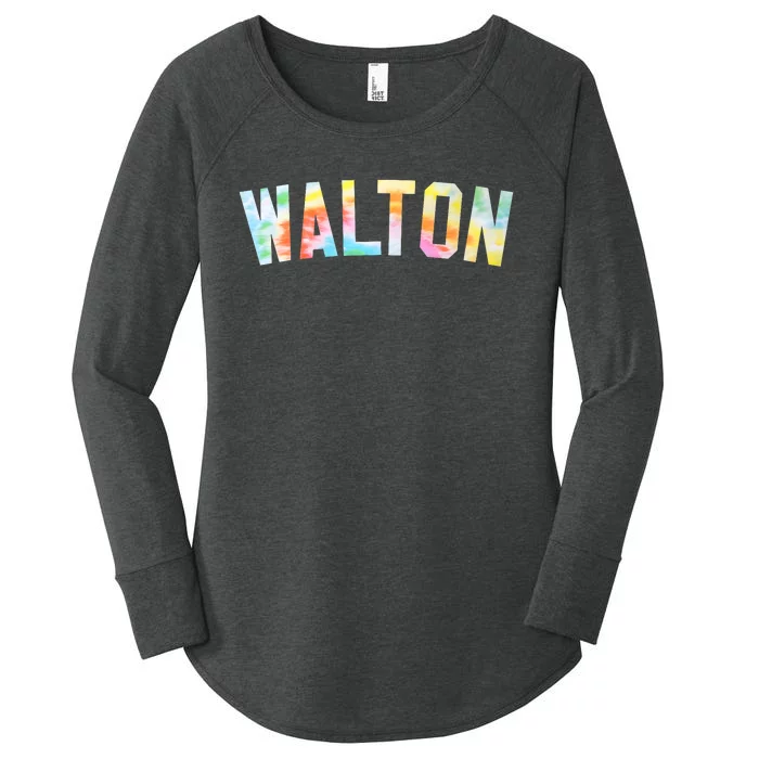 Walton Tie Dye Tees Honored Walton 2024 Tie Dye Warmups Women's Perfect Tri Tunic Long Sleeve Shirt