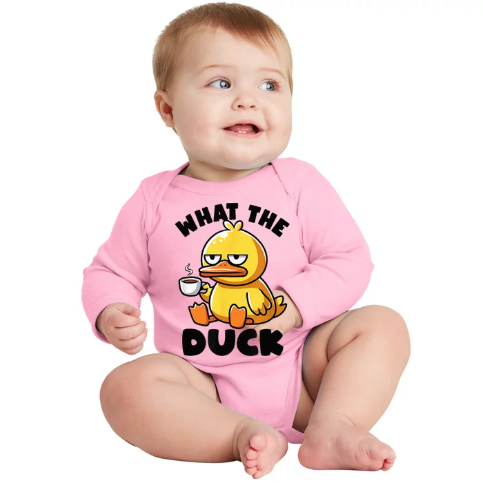 What The Duck Owner I Love Ducks Lover Funny Rubber Duck Baby Long Sleeve Bodysuit