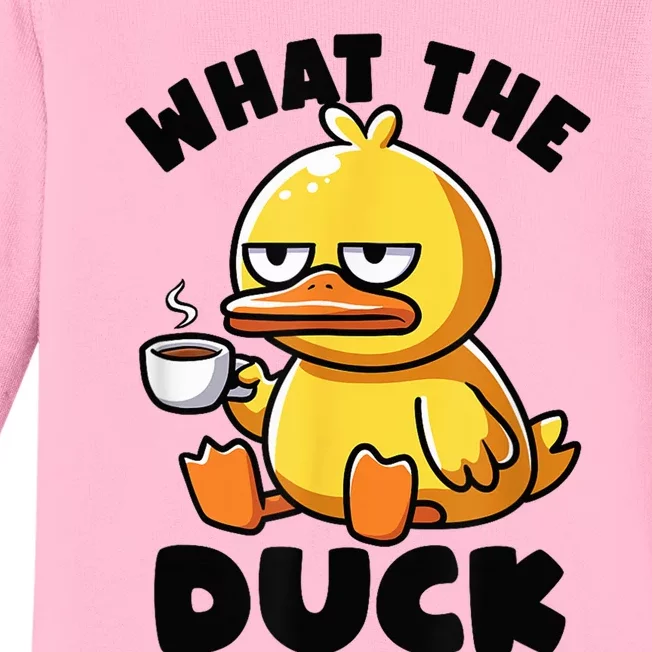 What The Duck Owner I Love Ducks Lover Funny Rubber Duck Baby Long Sleeve Bodysuit