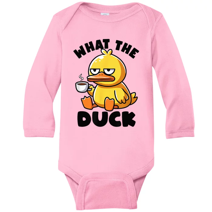 What The Duck Owner I Love Ducks Lover Funny Rubber Duck Baby Long Sleeve Bodysuit