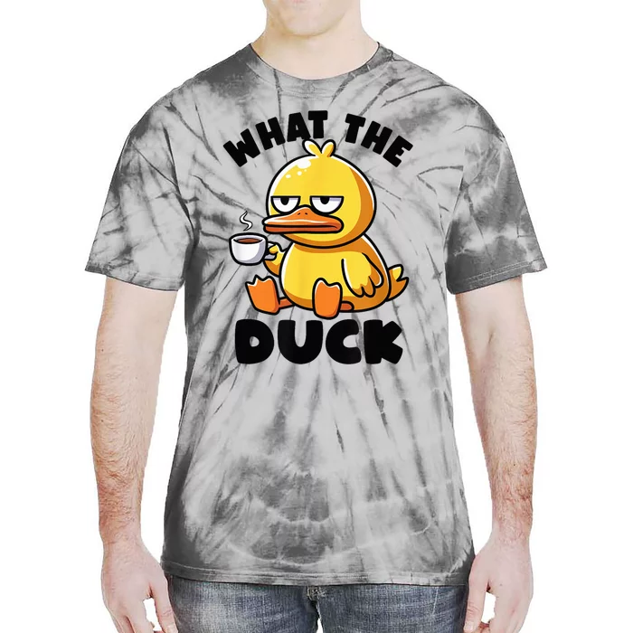 What The Duck Owner I Love Ducks Lover Funny Rubber Duck Tie-Dye T-Shirt