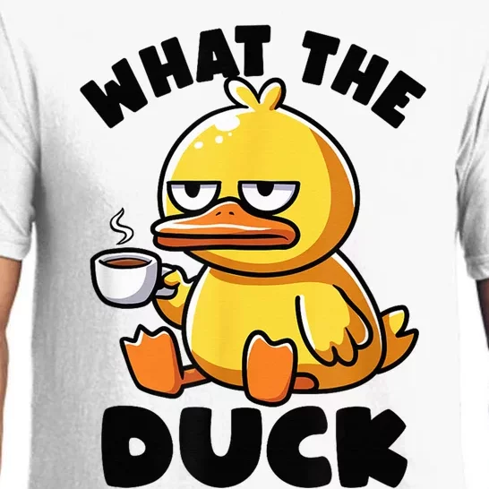 What The Duck Owner I Love Ducks Lover Funny Rubber Duck Pajama Set