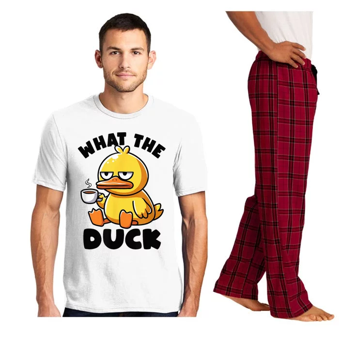 What The Duck Owner I Love Ducks Lover Funny Rubber Duck Pajama Set