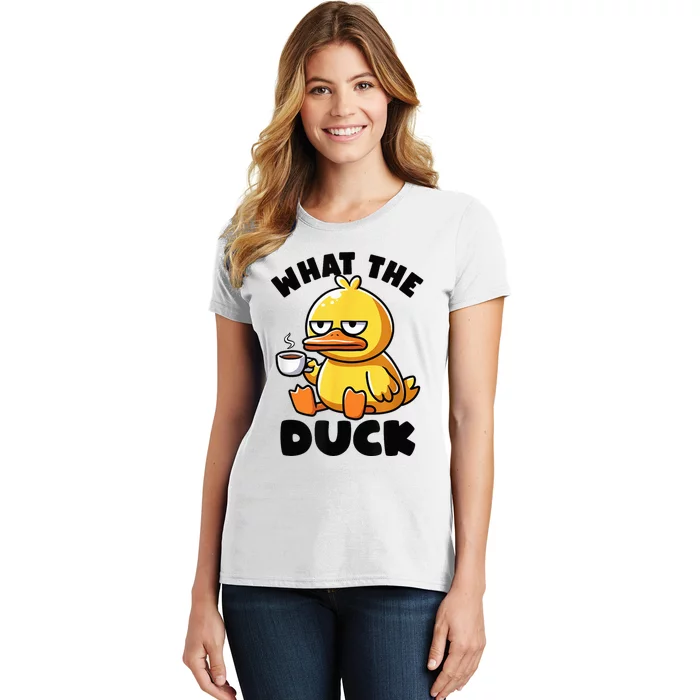 What The Duck Owner I Love Ducks Lover Funny Rubber Duck Women's T-Shirt