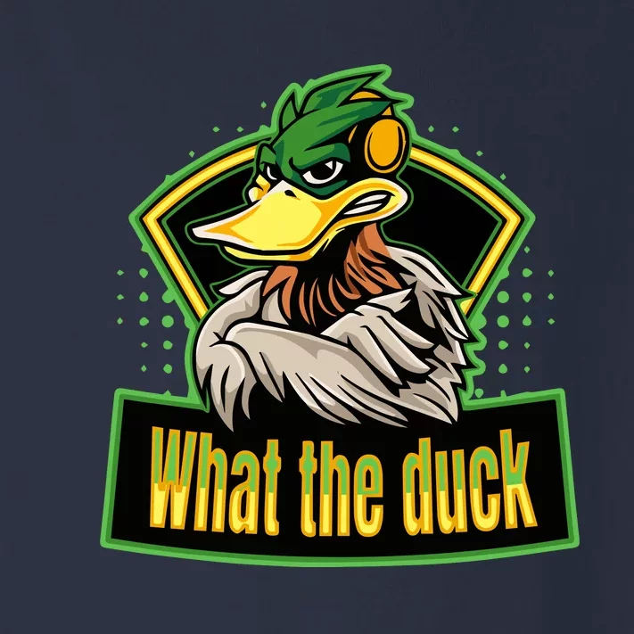 What The Duck Funny Duck Pun Funny Puns Duck Gamer Video Games Toddler Long Sleeve Shirt