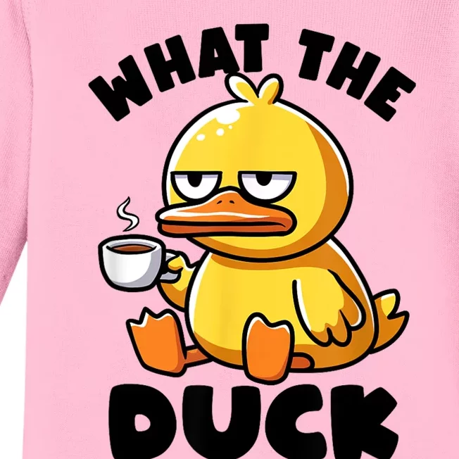 What The Duck Owner I Love Ducks Lover Funny Rubber Duck Baby Long Sleeve Bodysuit