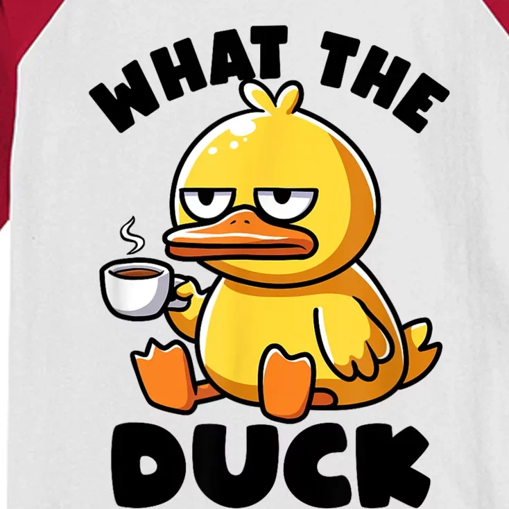 What The Duck Owner I Love Ducks Lover Funny Rubber Duck Kids Colorblock Raglan Jersey