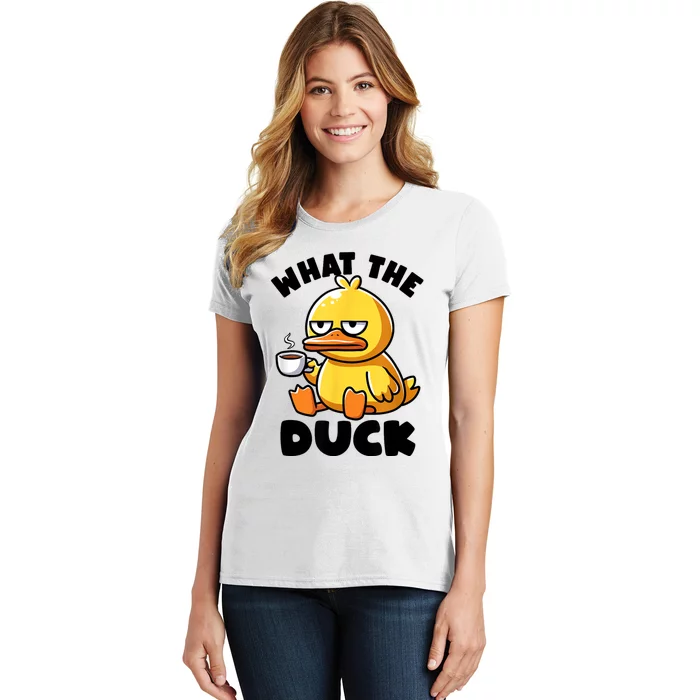 What The Duck Owner I Love Ducks Lover Funny Rubber Duck Women's T-Shirt