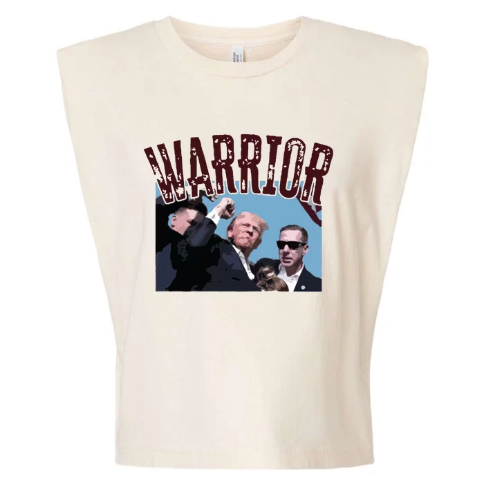 Warrior Trump Donald Trump Fight Garment-Dyed Women's Muscle Tee