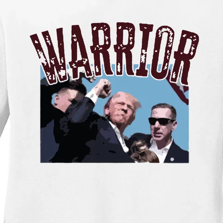 Warrior Trump Donald Trump Fight Ladies Long Sleeve Shirt