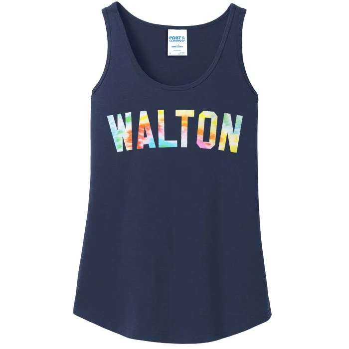 Walton Tie Dye Tees Honored Walton 2024 Tiedye Warmups Ladies Essential Tank