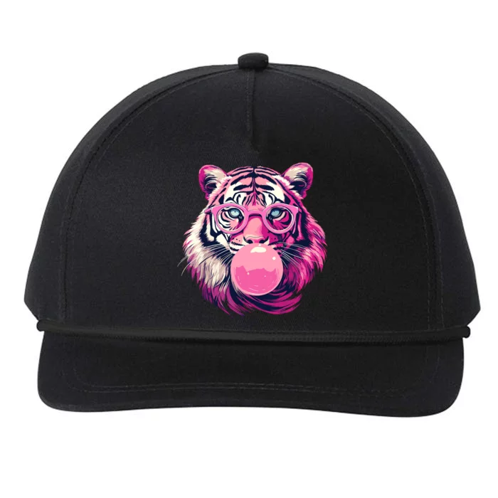 WoS Tiger Designs Tiger Face Wild Animal Cute Tiger Snapback Five-Panel Rope Hat