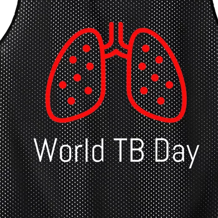 World TB Day Tuberculosis Awareness with Red Lungs Mesh Reversible Basketball Jersey Tank