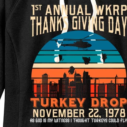 WKRP Turkey Drop 1978 Women's Fleece Hoodie