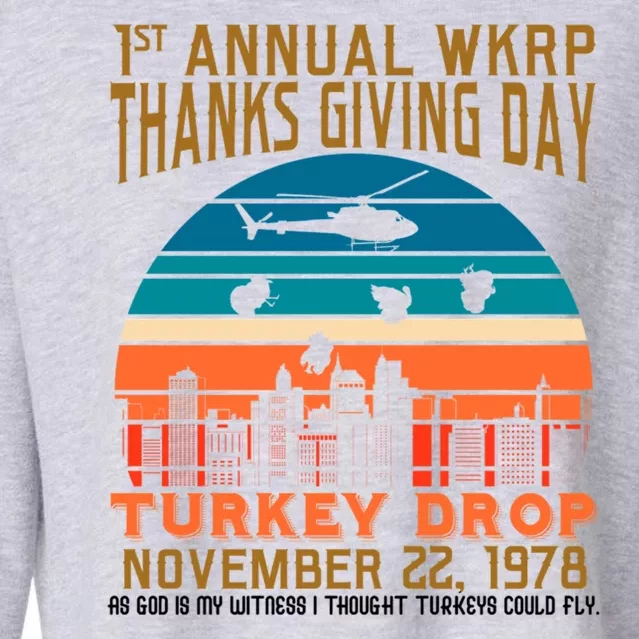 WKRP Turkey Drop 1978 Cropped Pullover Crew