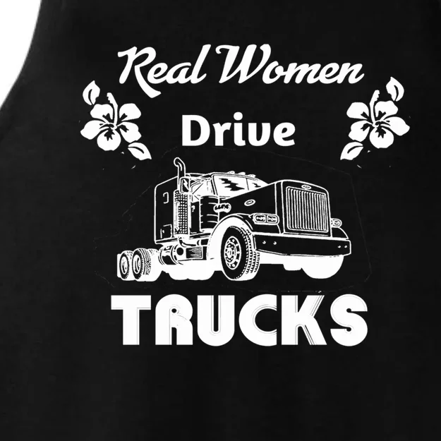 Wo Trucker Driver Semigifttruck Big Rig 2 Cute Gift Ladies Tri-Blend Wicking Tank