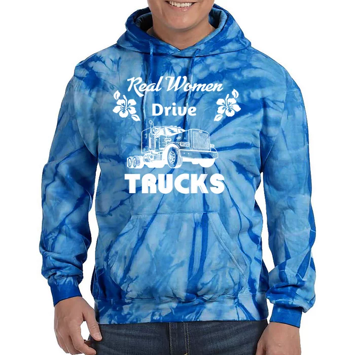 Wo Trucker Driver Semigifttruck Big Rig 2 Cute Gift Tie Dye Hoodie