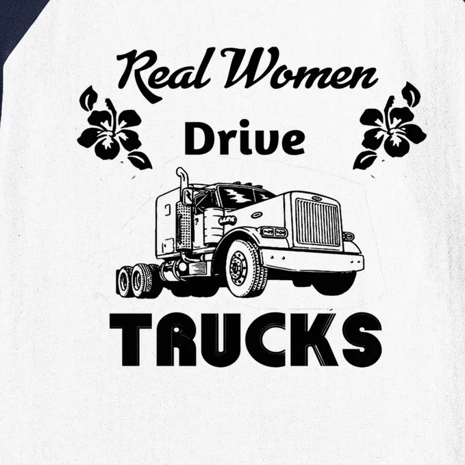 Wo Trucker Driver Semigifttruck Big Rig 2 Cute Gift Baseball Sleeve Shirt