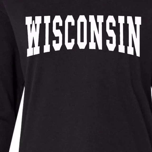 Wisconsin Throwback Design Classic Womens Cotton Relaxed Long Sleeve T-Shirt