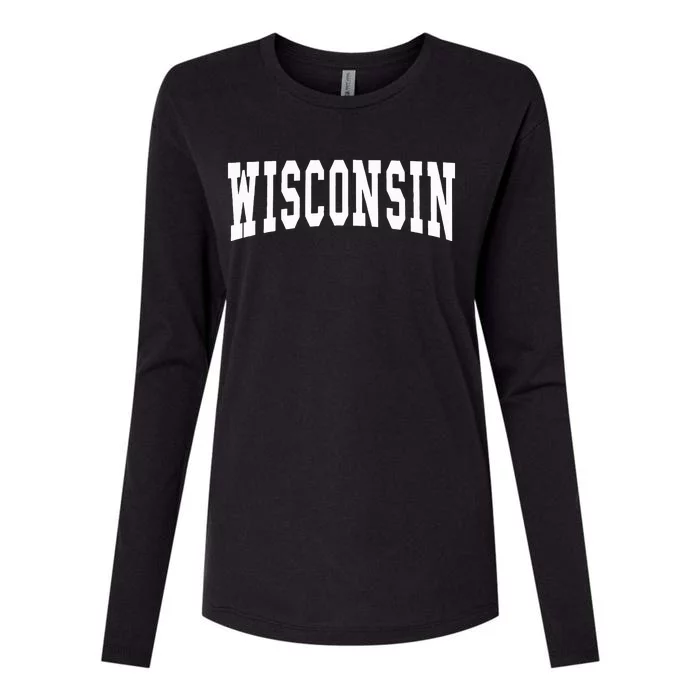 Wisconsin Throwback Design Classic Womens Cotton Relaxed Long Sleeve T-Shirt