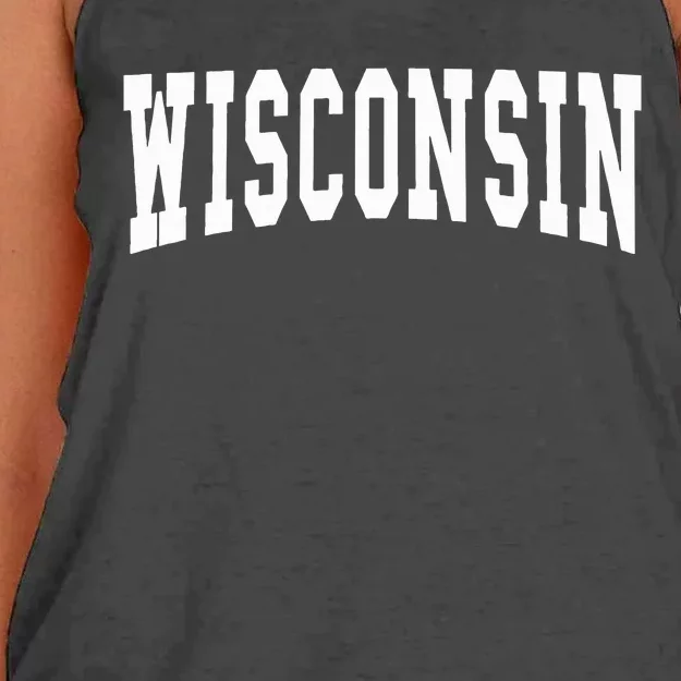 Wisconsin Throwback Design Classic Women's Knotted Racerback Tank