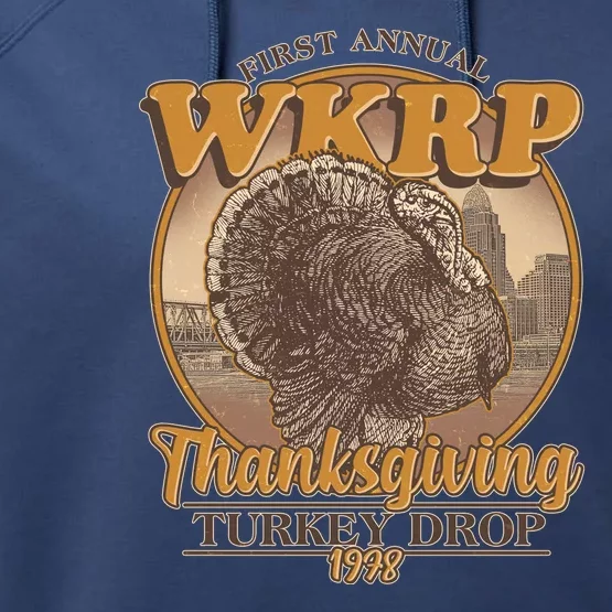 WKRP Turkey Drop 1978 Performance Fleece Hoodie