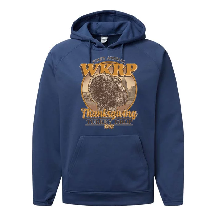 WKRP Turkey Drop 1978 Performance Fleece Hoodie