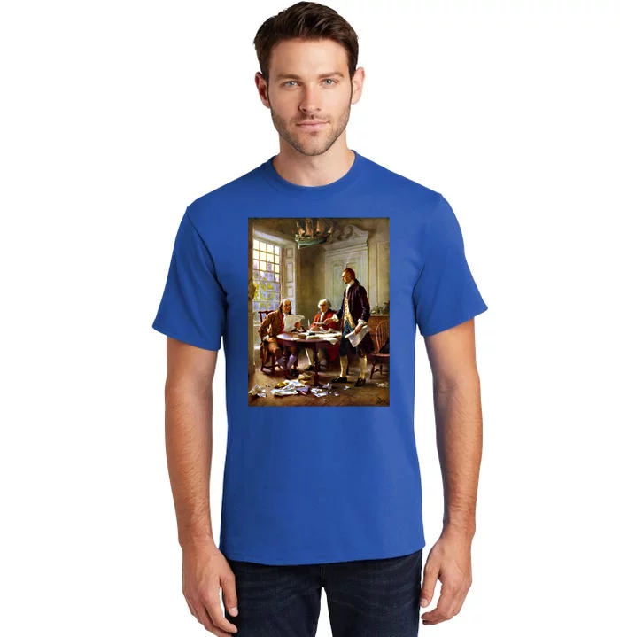 Writing The Declaration Of Independence Meaningful Gift Tall T-Shirt