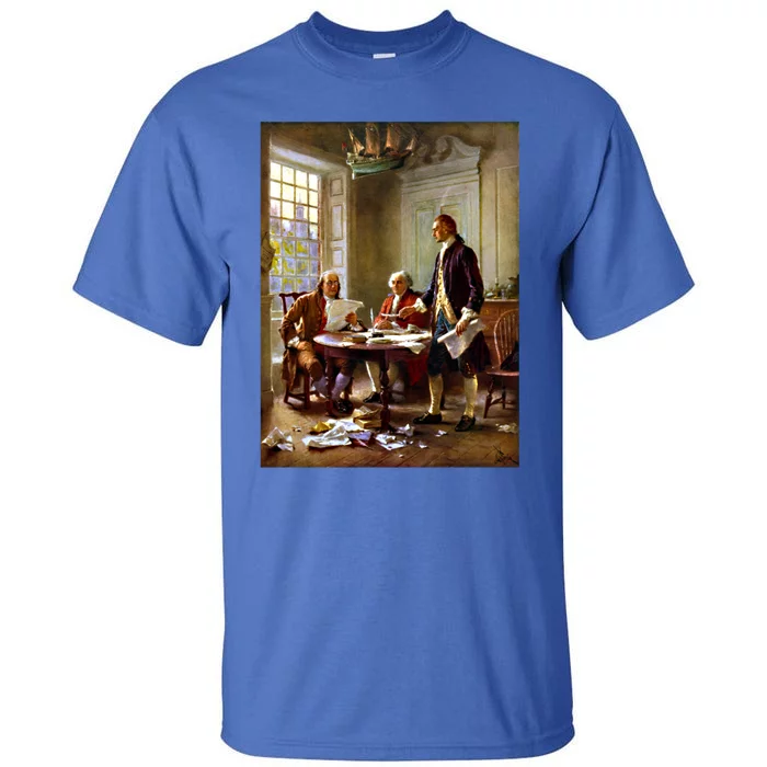 Writing The Declaration Of Independence Meaningful Gift Tall T-Shirt