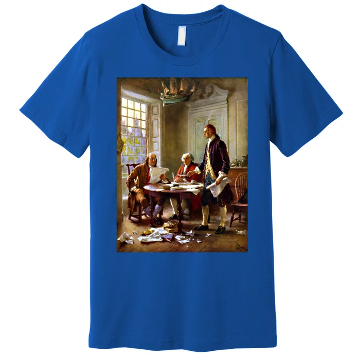 Writing The Declaration Of Independence Meaningful Gift Premium T-Shirt