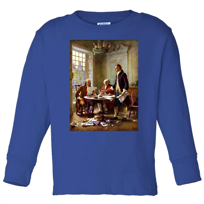 Writing The Declaration Of Independence Meaningful Gift Toddler Long Sleeve Shirt