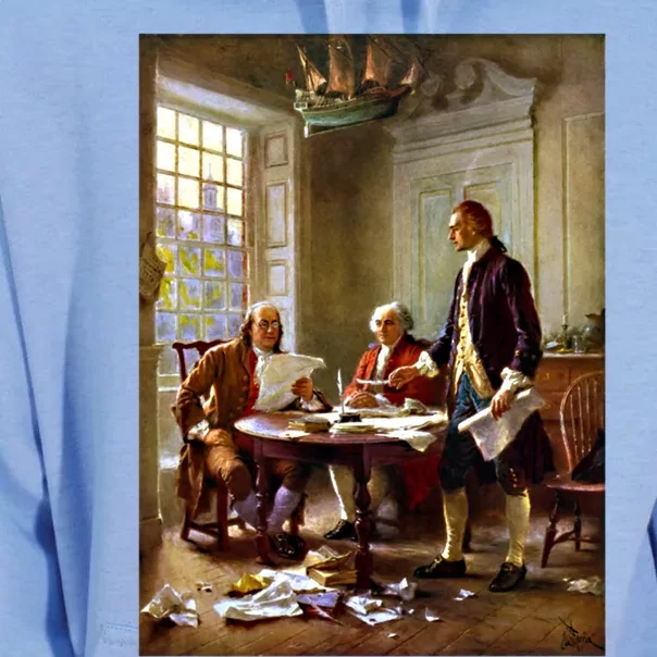 Writing The Declaration Of Independence Meaningful Gift Unisex Surf Hoodie