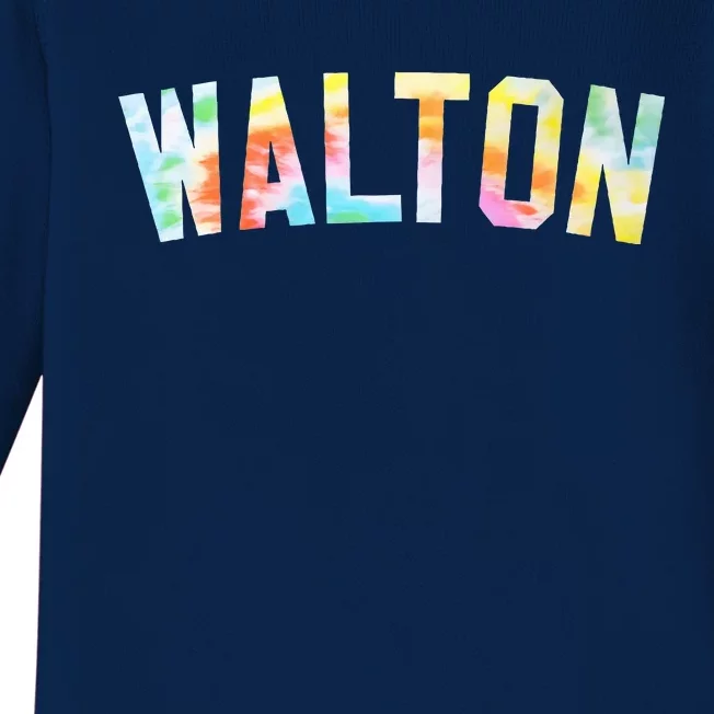 Walton Tie Dye Tees Honored Walton 2024 Tiedye Warmups Baby Long Sleeve Bodysuit