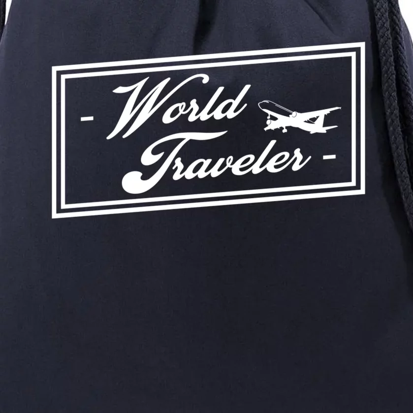 World Tourism Day Travel Makes You Richer Like This Traveler Gift Drawstring Bag