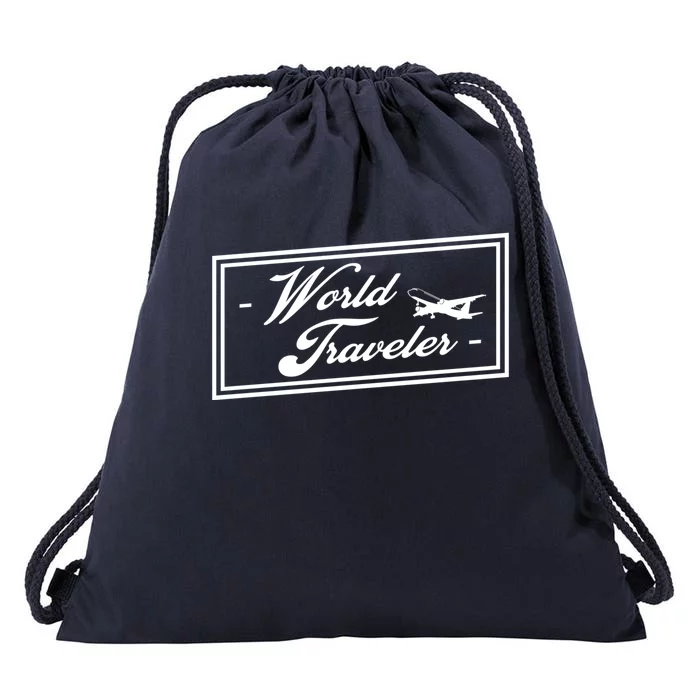 World Tourism Day Travel Makes You Richer Like This Traveler Gift Drawstring Bag