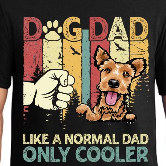 Welsh Terrier Dad Like A Normal Dad Only Cooler Retro Pajama Set