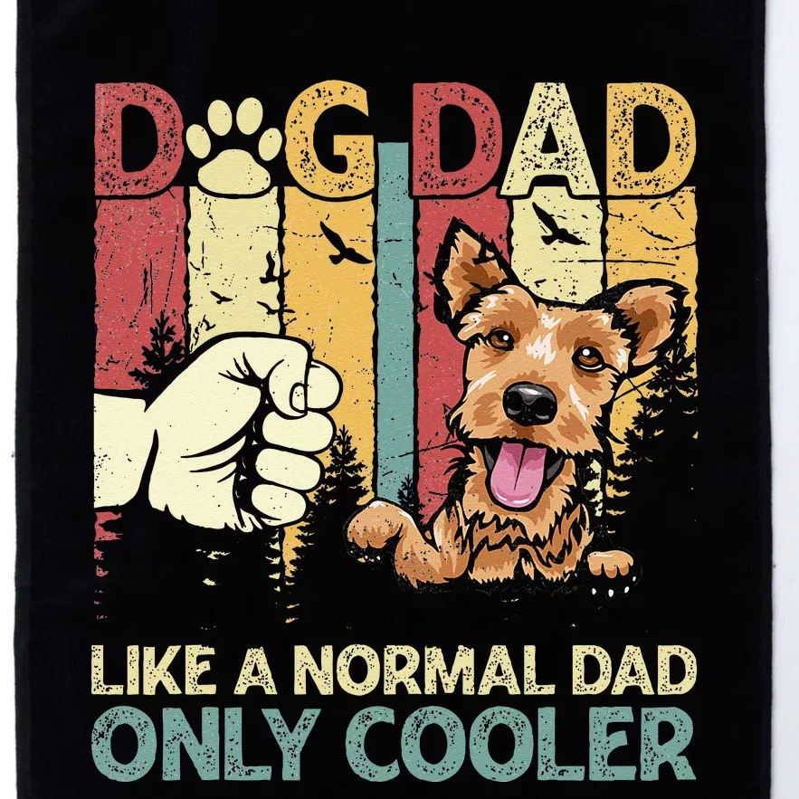 Welsh Terrier Dad Like A Normal Dad Only Cooler Retro Platinum Collection Golf Towel