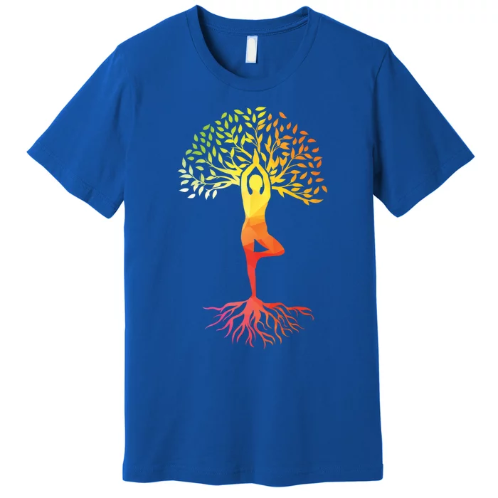 Wo Tie Dye Yoga Tree Of Life Yoga Zen Meditation Namaste Gift Premium T-Shirt