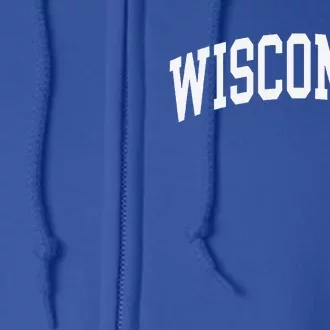 Wisconsin Throwback Design Classic Full Zip Hoodie