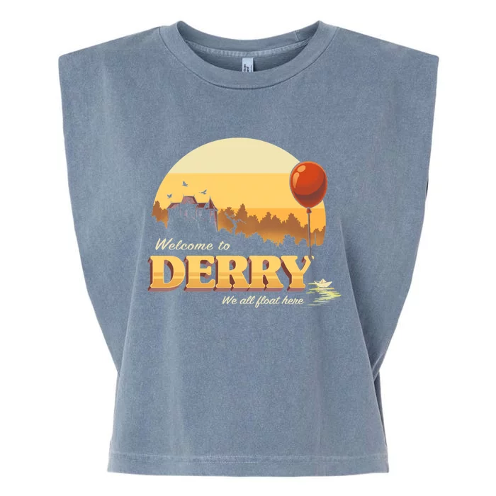 Welcome To Derry It Terror Movie Book Horror Killer Clown Garment-Dyed Women's Muscle Tee