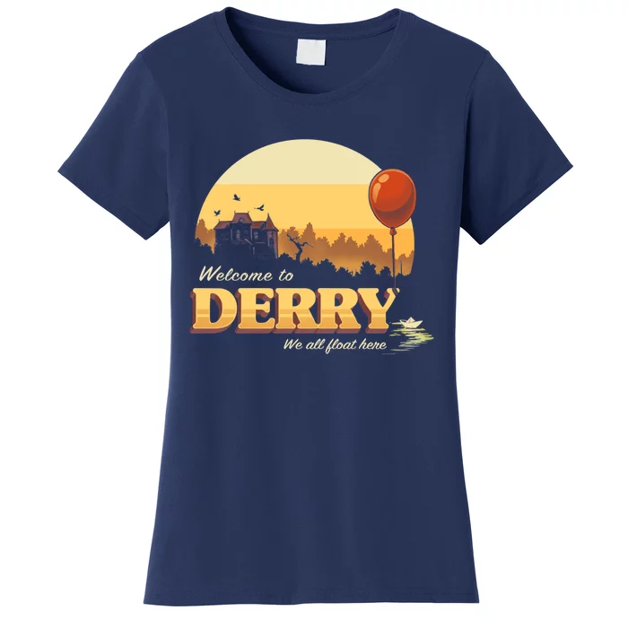 Welcome To Derry It Terror Movie Book Horror Killer Clown Women's T-Shirt