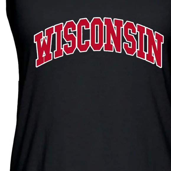 Wisconsin Throwback Design Classic Ladies Essential Flowy Tank