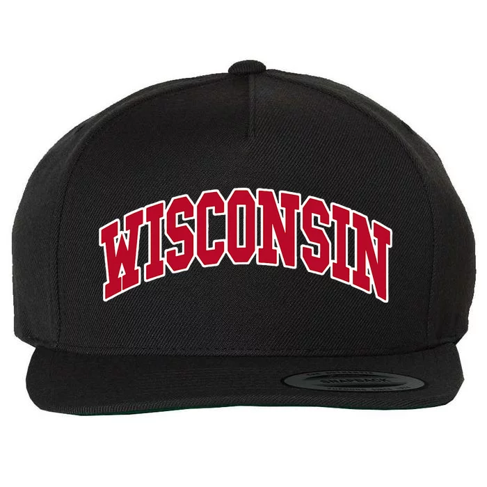 Wisconsin Throwback Design Classic Wool Snapback Cap