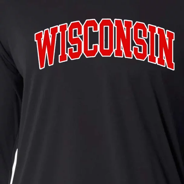 Wisconsin Throwback Design Classic Cooling Performance Long Sleeve Crew