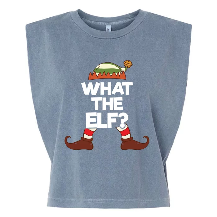 What The Elf Christmas Family Matching Confused Elf Costume Great Gift Garment-Dyed Women's Muscle Tee