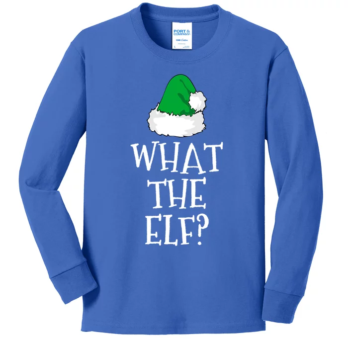 What The Elf Family Funny Christmas Gift Cool Gift Kids Long Sleeve Shirt