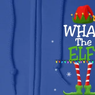 What The Elf Family Matching Funny Christmas Tees Adult Gift Full Zip Hoodie