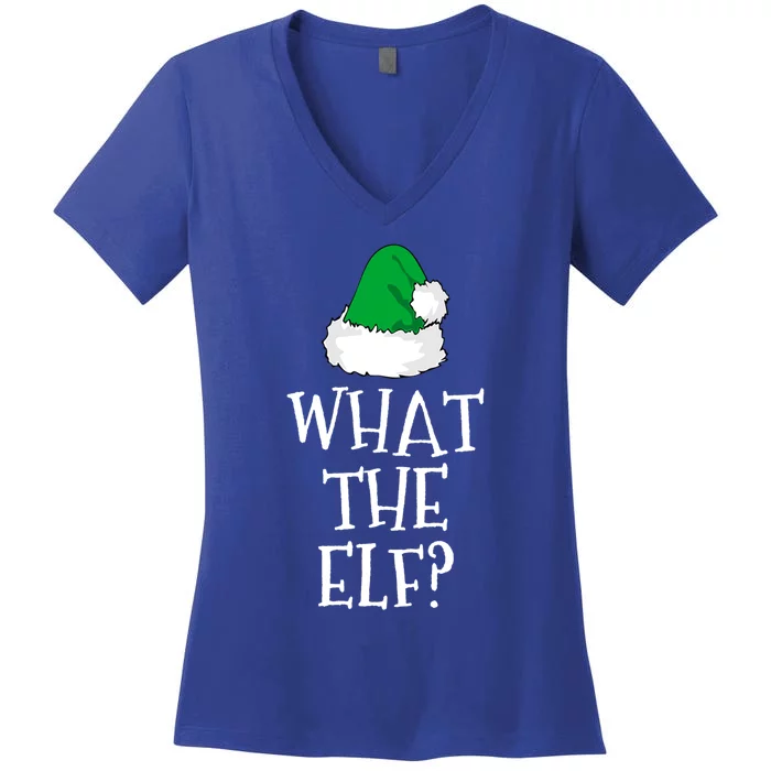 What The Elf Family Funny Christmas Gift Women's V-Neck T-Shirt