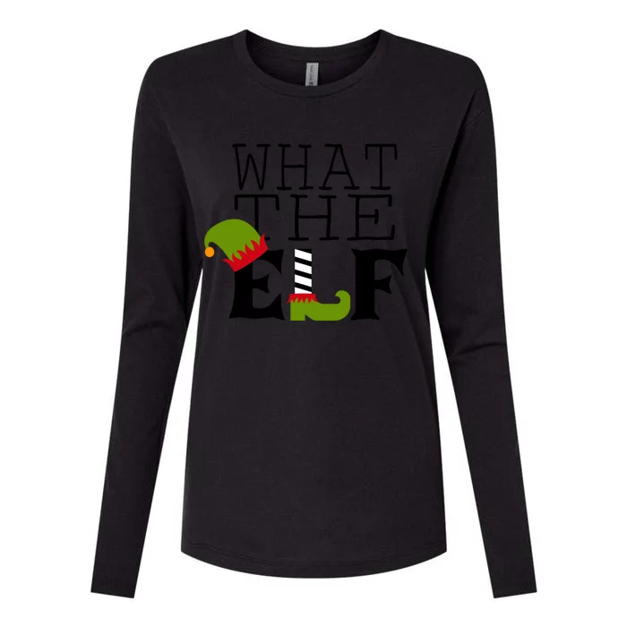 What The Elf Funny Christmas Festive Graphic Holiday Gift Womens Cotton Relaxed Long Sleeve T-Shirt